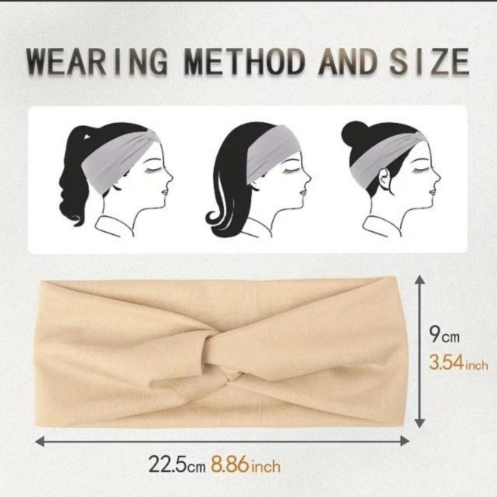 5 Packs Headbands For Women, Fashionable Sports Hairbands, Yoga Elastic Hair Bands Workout Running